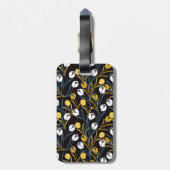 Elegant tulp bloemenpatroon bagagelabel (Achterkant verticaal)
