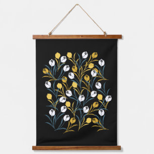 Elegant tulp bloemenpatroon hangend wandkleed