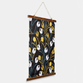 Elegant tulp bloemenpatroon hangend wandkleed (Gebogen)