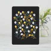 Elegant tulp bloemenpatroon kaart (Staand voorkant)