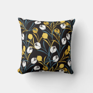 Elegant tulp bloemenpatroon kussen