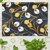 Elegant tulp bloemenpatroon theedoek (Gevouwen)