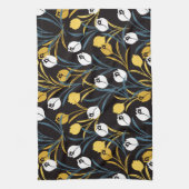 Elegant tulp bloemenpatroon theedoek (Verticaal)