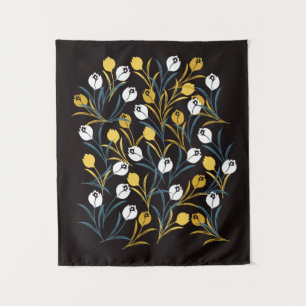 Elegant tulp bloemenpatroon wandkleed