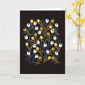 Elegant tulp bloemmotief kaart (Gele Bloem)