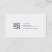 Elegant  Turks tuinbloemcomposiet. Visitekaartje (Achterkant)