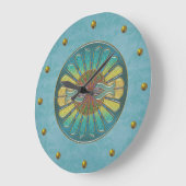 Elegant Turquoise Art Deco Wall klok (Hoek)