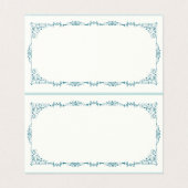 Elegant Turquoise Bloemstuk Tafelnummer & Gastnaam (Binnenkant ongevouwen)
