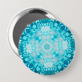 Elegant Turquoise Blue Aqua Stone Pattern Ronde Button 4,0 Cm (Voorkant /achterkant)