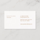 Elegant Turquoise Blue Leather Professional Visitekaartje (Achterkant)