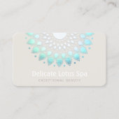 Elegant Turquoise Blue Lotus Logo Visitekaartje (Voorkant)