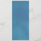 Elegant Turquoise Blue Roos Reflections Wedding Menu (Achterkant)