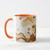 Elegant turquoise en goud abstract ontwerp mok (Links)