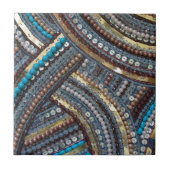 Elegant turquoise gesequenceerd tegeltje (Voorkant)