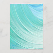 Elegant Turquoise getijden strand bruiloft menu (Achterkant)