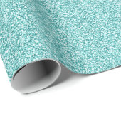 Elegant Turquoise Glitter Cadeaupapier (Rol Hoek)