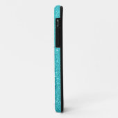 Elegant turquoise glitter iPhone Case (Achterkant/links)
