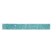 Elegant Turquoise Glitter Modern Lint (Voorkant)