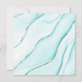 Elegant Turquoise Gold Agate Square Wedding Kaart (Achterkant)