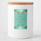 Elégant Turquoise Gold Produit Étiquettes Parties  (Devant)