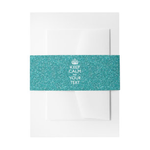 Elegant Turquoise KEEP CALM en uw creatieve tekst Uitnodigingen Wikkel
