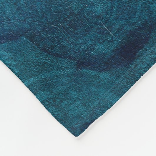 Elegant Turquoise Mandala Waterverf Patroon Fleece Deken (Hoek)