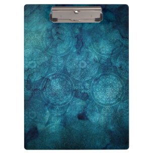 Elegant Turquoise Mandala Waterverf Patroon Klembord