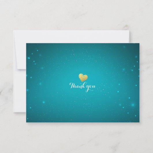 Elegant Turquoise String Lights Wedding RSVP ReAnt (Achterkant)