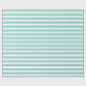 Elegant Turquoise Stripes Wrapping Paper Cadeaupapier (Vlak)