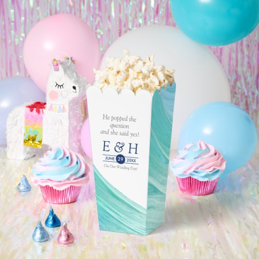 Elegant Turquoise Tides Beach Wedding Bedankdoosjes (Feest)