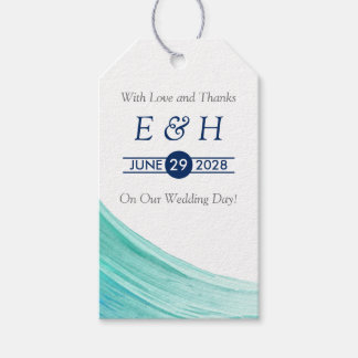 Elegant Turquoise Tides Beach Wedding Cadeaulabel