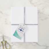 Elegant Turquoise Tides Beach Wedding Cadeaulabel (Met Touw)