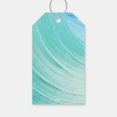 Elegant Turquoise Tides Beach Wedding Cadeaulabel (Achterkant)