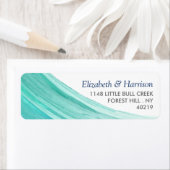 Elegant Turquoise Tides Beach Wedding Etiket (Insitu)