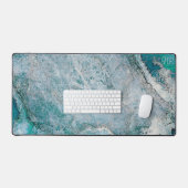 Elégant Turquoise Turquoise bleu vert Monogramme m (Clavier et souris)