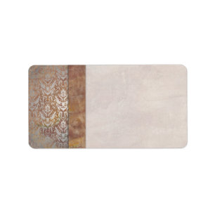 Elegant Tuscan Damask Italiaans hedendaags Etiket