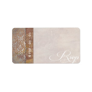 Elegant Tuscan Damask Italiaanse RSVP Etiket