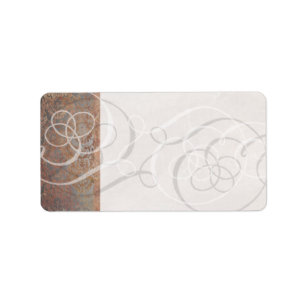 Elegant Tuscan Damask Swirls  Etiket