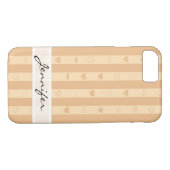 Elegant Tuscan Stripes Modern Heart Pattern Case-Mate iPhone Case (Achterkant (Horizontaal))