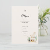 Elegant Tuscany Wedding Menu Italian Villa Dinner (Debout devant)