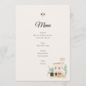 Elegant Tuscany Wedding Menu Italian Villa Dinner (Devant)