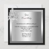 Elegant Tuxedo Gown Silver White Black Kaart (Achterkant)