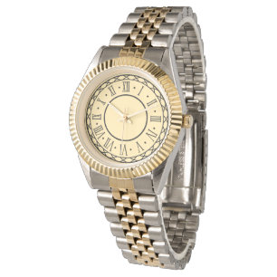 Elegant tweekleurig zilveren en gouden klassiek da horloge