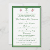 Elegant Two Hearts Catholic Wedding Invitation (Devant)