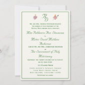 Elegant Two Hearts Catholic Wedding Invitation (Devant)