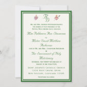 Elegant Two Hearts Catholic Wedding Invitation (Devant)
