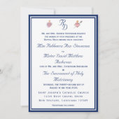 Elegant Two Hearts Catholic Wedding Invitation (Devant)