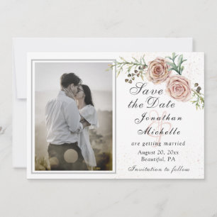 Elegant Two roze Roses Photo Inspirerend Wedding Save The Date
