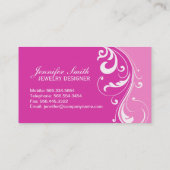 Elegant Two Tone Pink Visitekaartje (Achterkant)