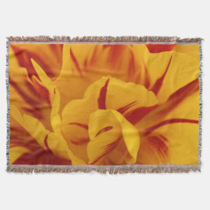 Elegant Two-Tone Red Gold Monsella Tulip Deken